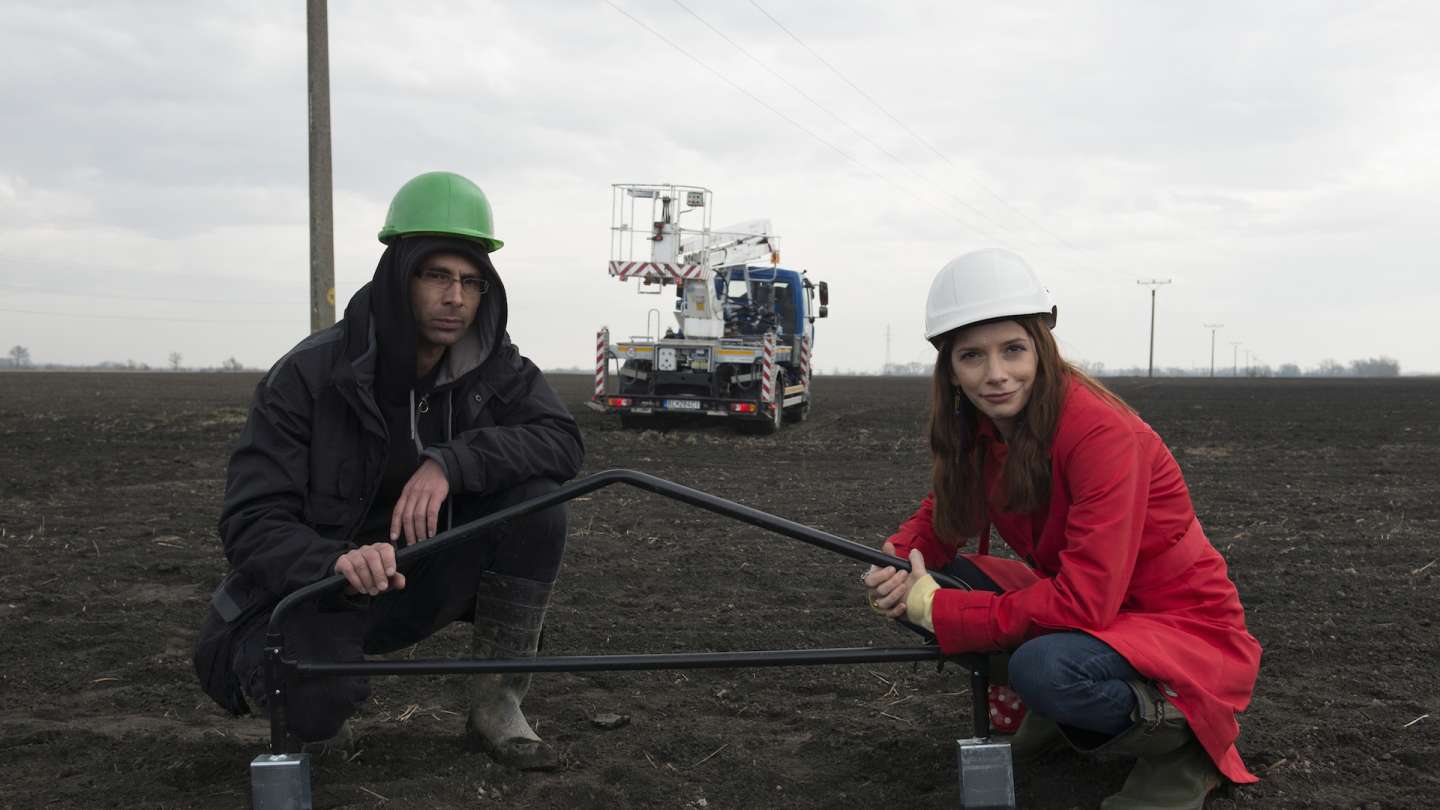 Dorota Nvotova supported instalation of insulators on electric power lines in western part of Slovakia